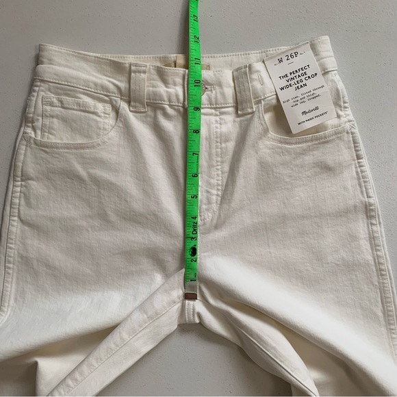 Madewell Petite Perfect Vintage Wide-Leg Crop Jean Tile White Size 26 Petite NWT - Picture 15 of 17